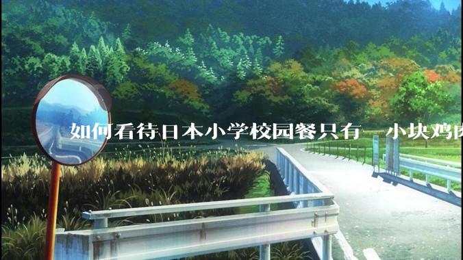 如何看待日本小学校园餐只有一小块鸡肉?