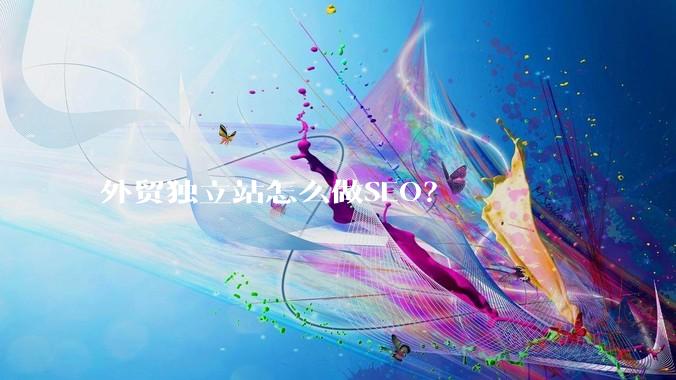 外贸独立站怎么做SEO?