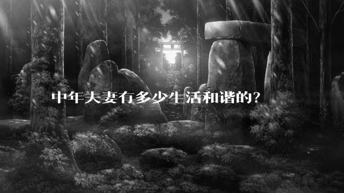 中年夫妻有多少生活和谐的?